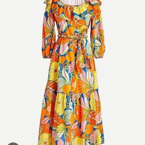 JCrew Floral Multicolor Maxi Dress
